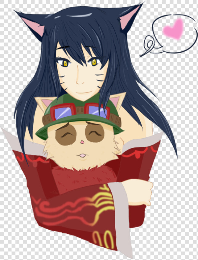 Hair fictional Character long Hair brown Hair artwork   Teemo X Ahri  HD Png DownloadTransparent PNG