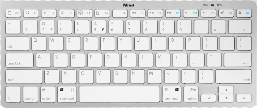 Trust Keyboard Wireless Bluetooth Nado  HD Png DownloadTransparent PNG