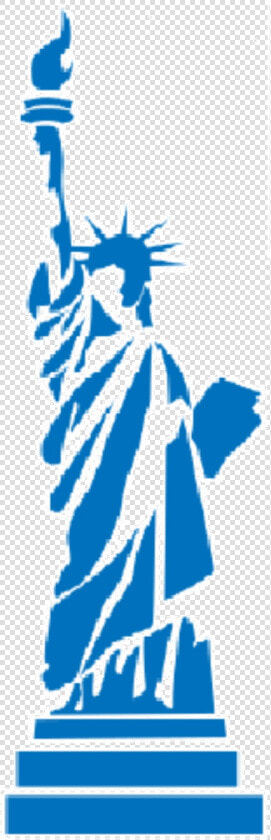 Statue Of Liberty Blue Silhouette   Blue Statue Of Liberty  HD Png DownloadTransparent PNG