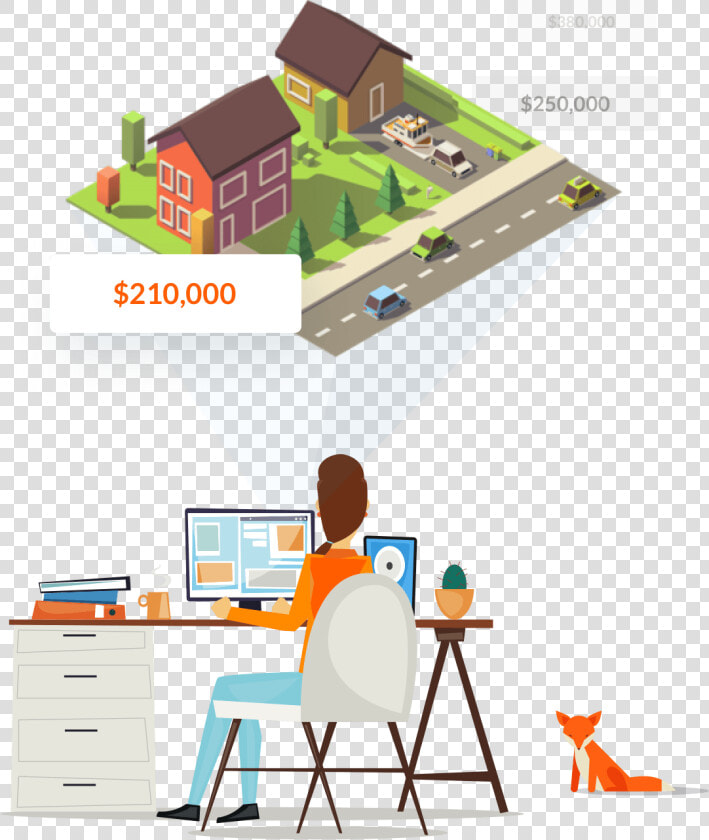 Foxy Ai Home Value Estimates   Computer Table Vector Png  Transparent PngTransparent PNG