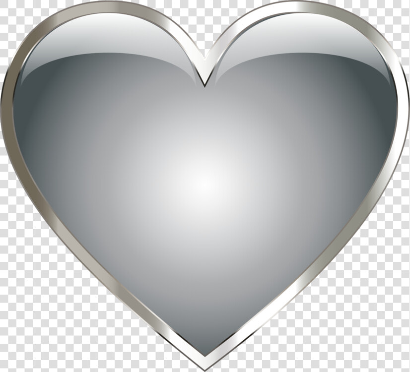 Heart organ steel   Silver Heart Clipart  HD Png DownloadTransparent PNG