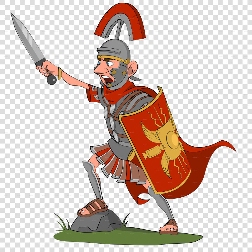 Transparent Warriors Clipart   Cartoon Roman Soldier Png  Png DownloadTransparent PNG