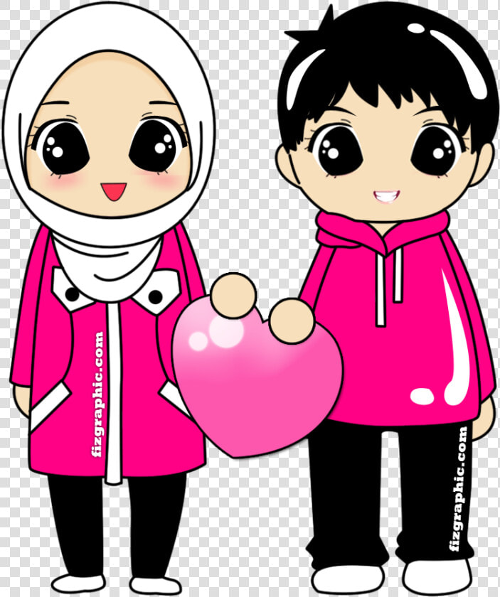 Wedding Couple Cartoon Muslim  HD Png DownloadTransparent PNG