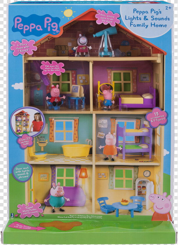 Peppa Pig Lights And Sounds Family Home  HD Png DownloadTransparent PNG