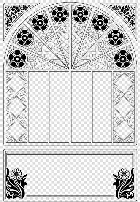 Frame  Ornament  Decorative  Stained Glass  Background   Window Line Art Transparent  HD Png DownloadTransparent PNG