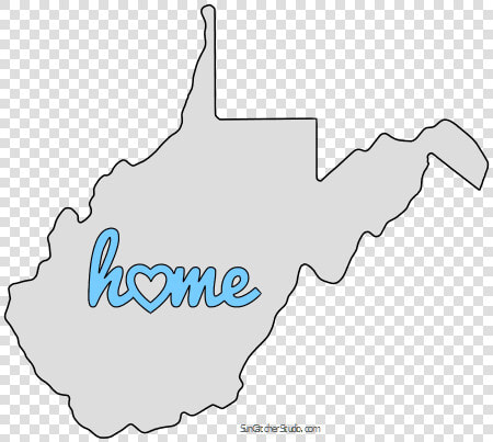 West Virginia Home Heart Stencil Pattern Template Shape   Map Of West Virginia  HD Png DownloadTransparent PNG