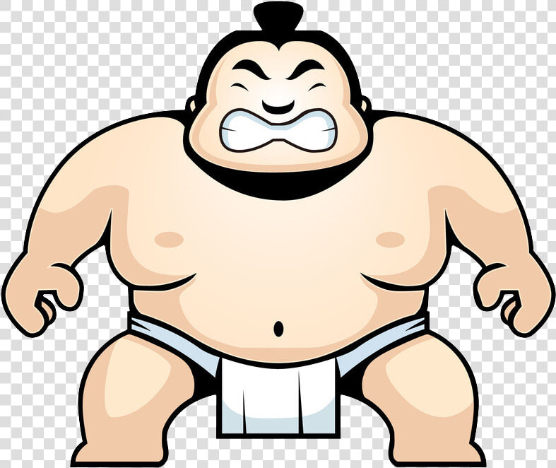 Transparent Wrestling Clipart Black And White   Sumo Wrestler Easy Drawing  HD Png DownloadTransparent PNG