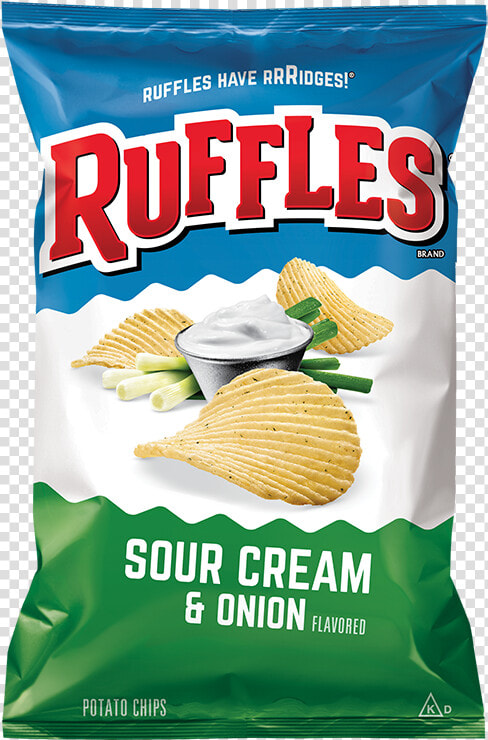 Ruffles® Sour Cream  amp  Onion Flavored Potato Chips   Ruffles Chips Sour Cream And Onion  HD Png DownloadTransparent PNG