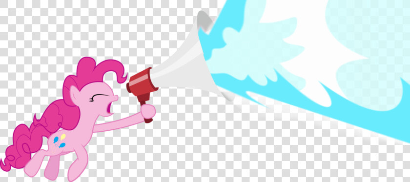 Edit  Energy Blast  Megaphone  Pinkie Pie  Safe  Shoop   Cartoon  HD Png DownloadTransparent PNG