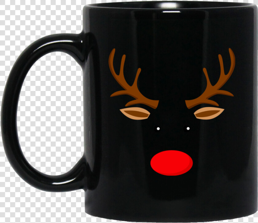 Reindeer Face Fun Print Clothes Red Nose Mugs Bm11oz   Naruto Shippuden Anti Village Symbols  HD Png DownloadTransparent PNG