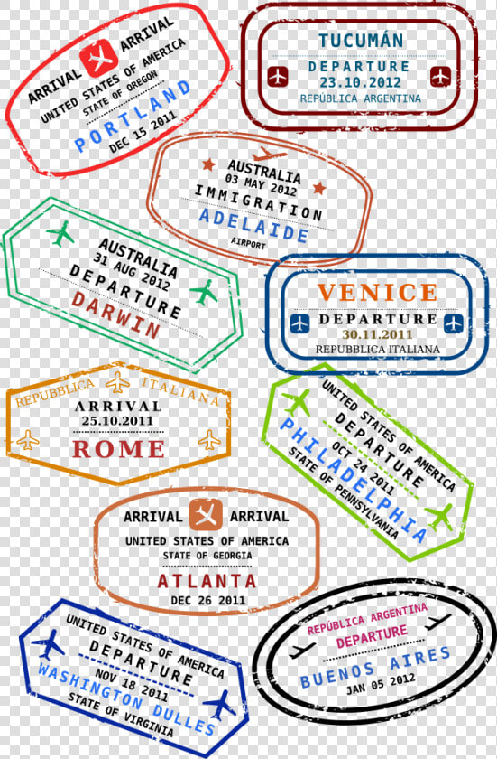 Passport Travel Visa Clip Art Along With   Passport Stamp Clipart  HD Png DownloadTransparent PNG