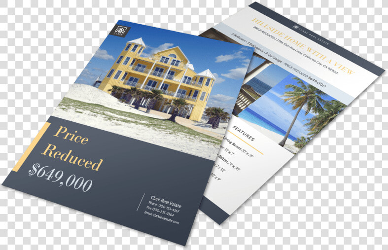 Hillside Real Estate Price Reduced Flyer Template Preview  HD Png DownloadTransparent PNG