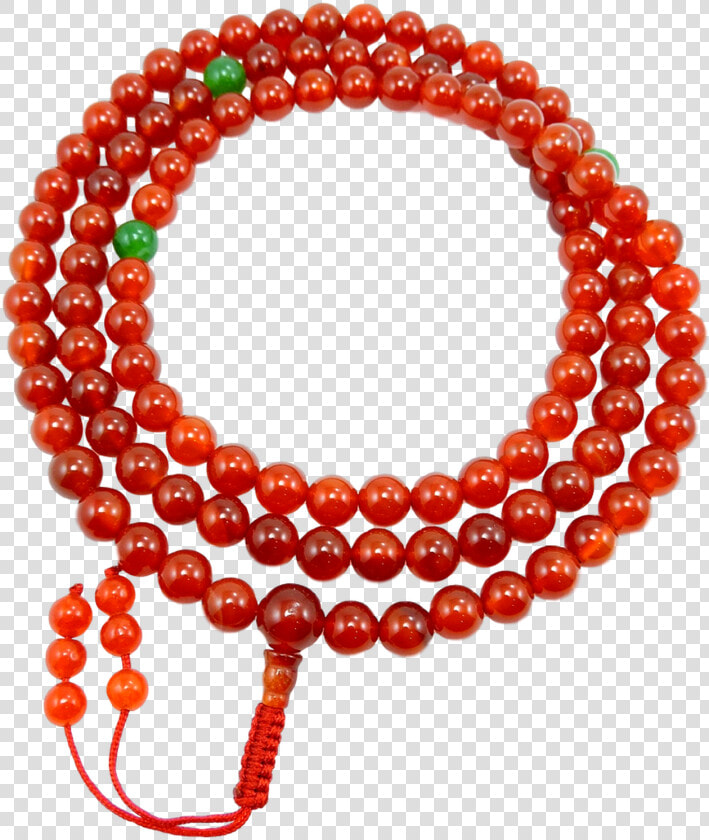 Carnelian Mala 108 Beads With Green Jade   Bracelet  HD Png DownloadTransparent PNG