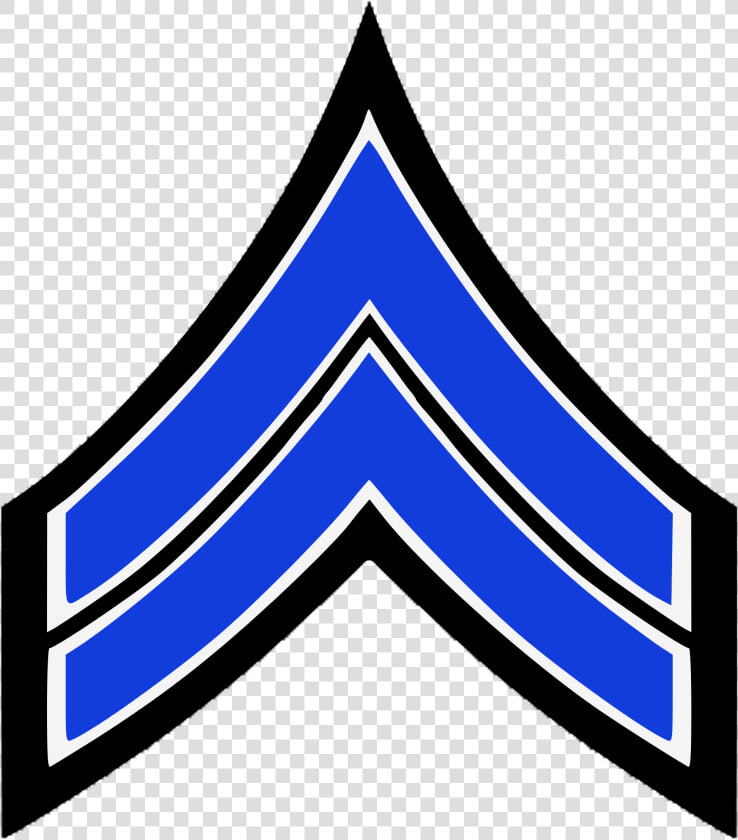 Blue Chevron Corporal Rank   Police Sergeant Stripes  HD Png DownloadTransparent PNG