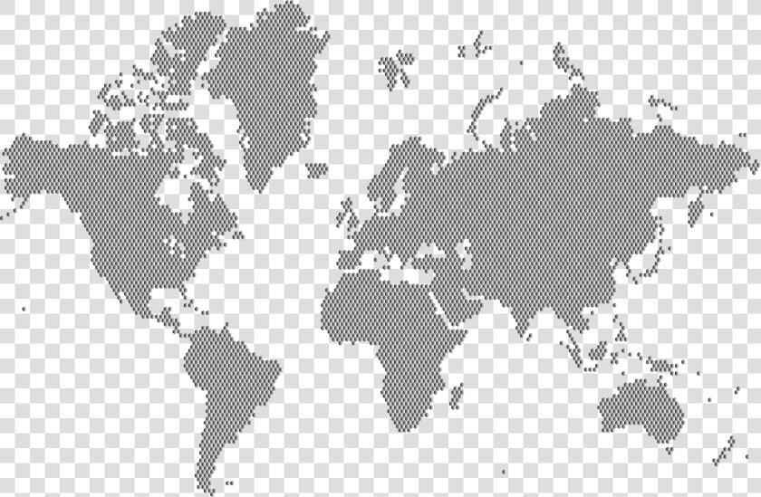 Prismatic Hexagonal World Map 6 No Background Clip   World Map Grayscale Background  HD Png DownloadTransparent PNG