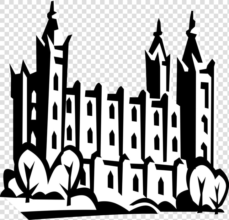 Vector Illustration Of Mormon Church Of Jesus Christ   Lds Temple Clip Art  HD Png DownloadTransparent PNG