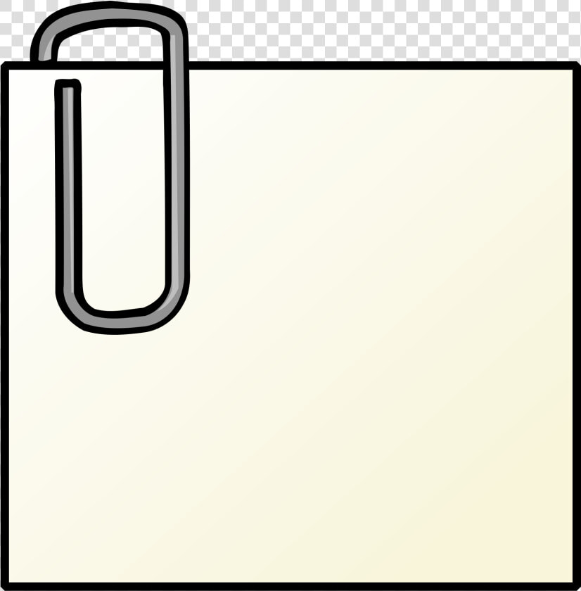 Filenote With Paperclip Nicu   Paperclip On Paper Drawing  HD Png DownloadTransparent PNG