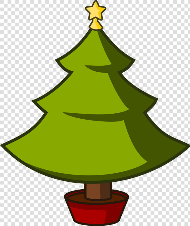 Fir pine Family christmas Decoration   Simple Cartoon Christmas Tree  HD Png DownloadTransparent PNG