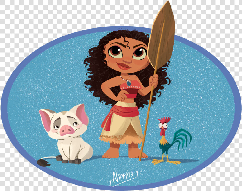 Moana Chibi By Nippy13   Moana And Pua Png  Transparent PngTransparent PNG