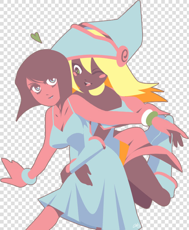 Anzu And Dark Magician Girl Photo 16112094 P1   Cartoon  HD Png DownloadTransparent PNG