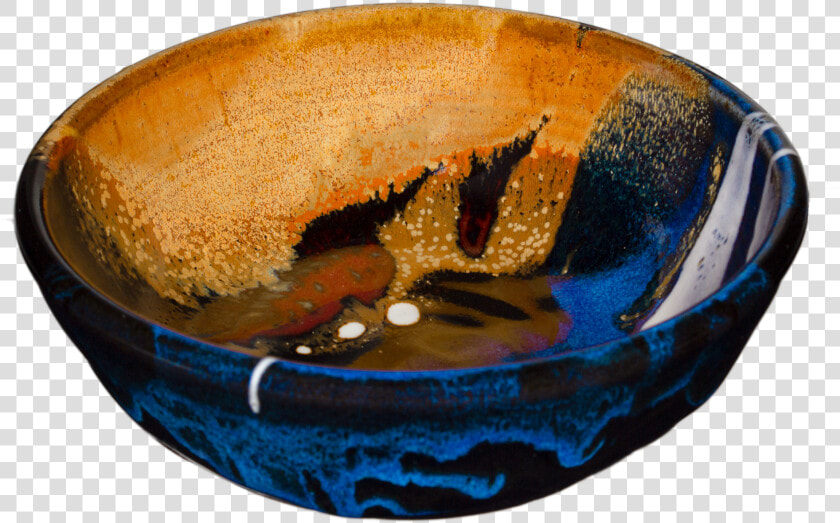 Preety Blue  amp  Toasted Orange Cereal Bowl   Ceramic  HD Png DownloadTransparent PNG