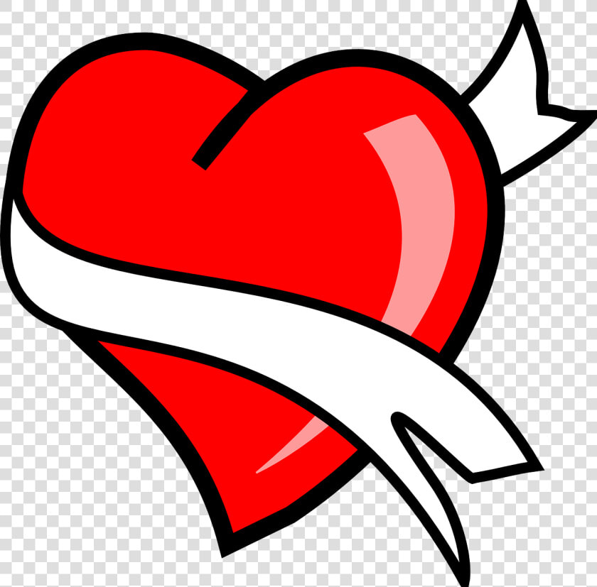 Corazon Con Cinta Png  Transparent PngTransparent PNG