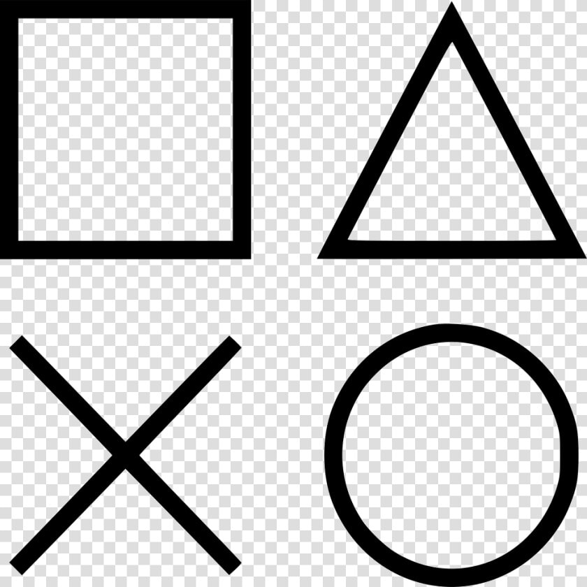 Playstation Buttons Play Video Gaming   Playstation Buttons Black And White  HD Png DownloadTransparent PNG