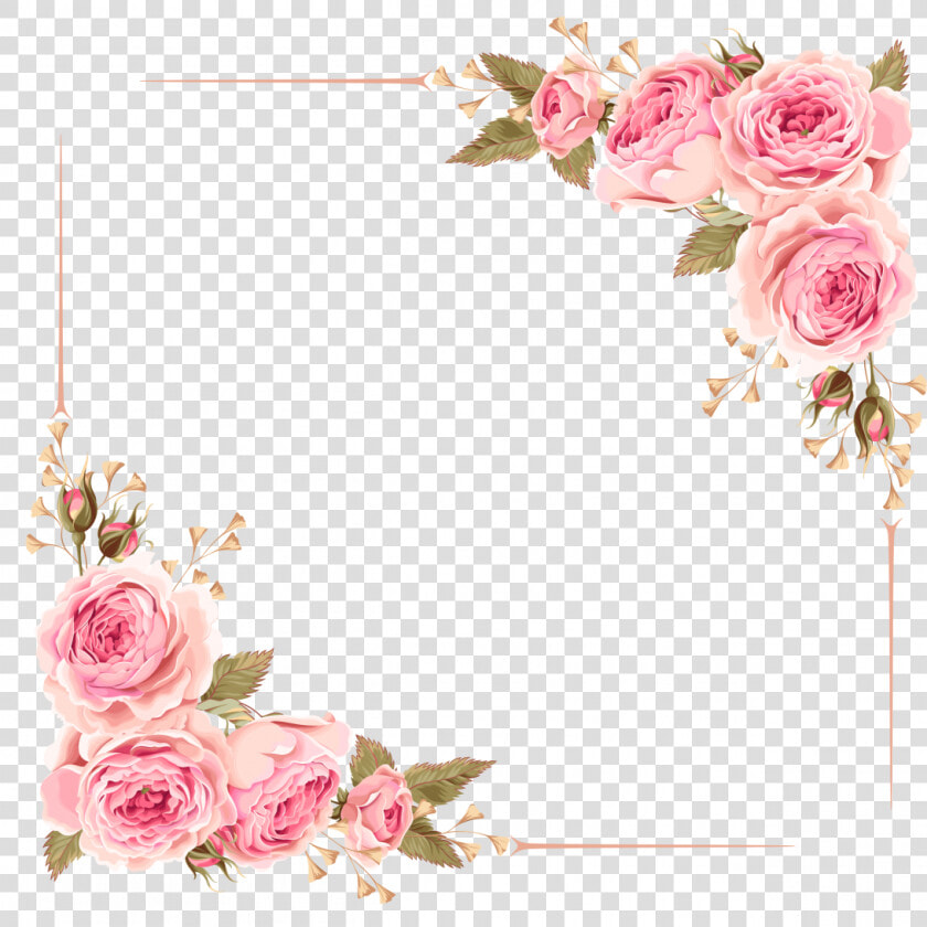 Wedding Invitation Border Card Vector Gold Borders   Flower Frame Square Png  Transparent PngTransparent PNG