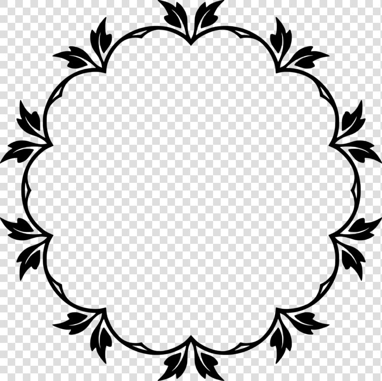 Floral Design Picture Frames Monochrome Furniture   Line Art Floral Pattern Design Black And White  HD Png DownloadTransparent PNG