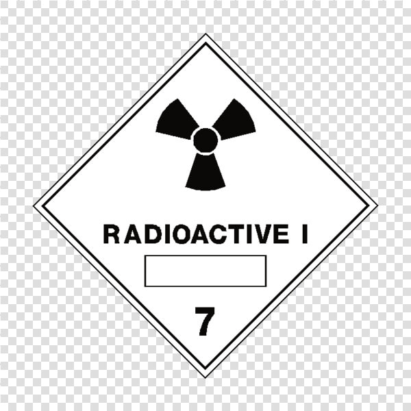 Radioactive I 7 Label   Dangerous Goods Class 7  HD Png DownloadTransparent PNG