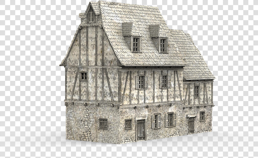 Transparent Broken Building Png   Middle Ages House  Png DownloadTransparent PNG