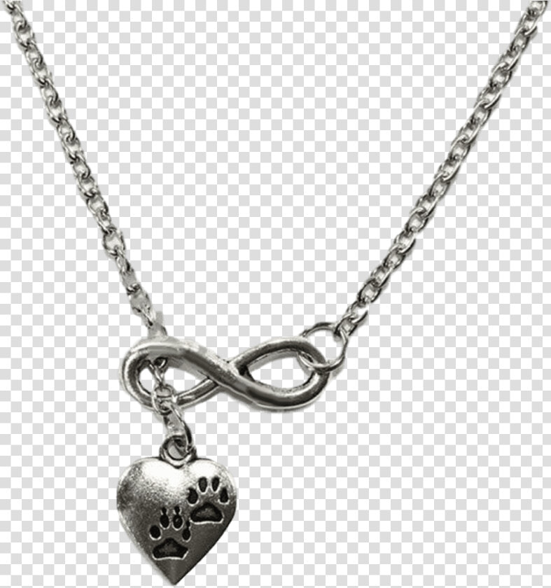 Cat Paw Print Heart Necklace   Necklace  HD Png DownloadTransparent PNG