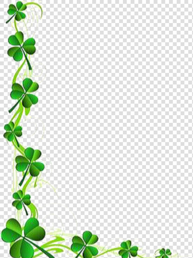  ftestickers  border  corner  shamrocks  fourleafclover   Border St Patrick  39 s Day Clip Art  HD Png DownloadTransparent PNG