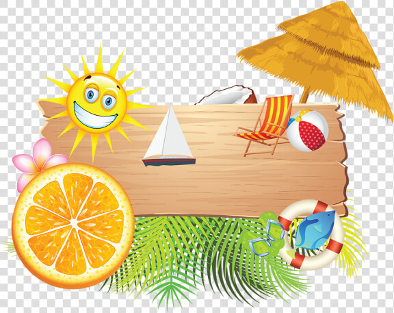 Summer Holiday Elements Vacation   Transparent Summer Beach Clipart  HD Png DownloadTransparent PNG