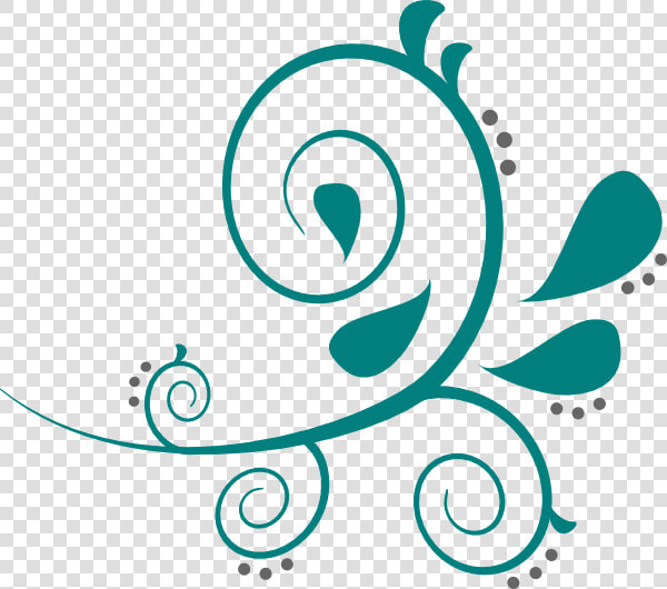 Flourish Png Transparent   Teal Swirls Clip Art  Png DownloadTransparent PNG