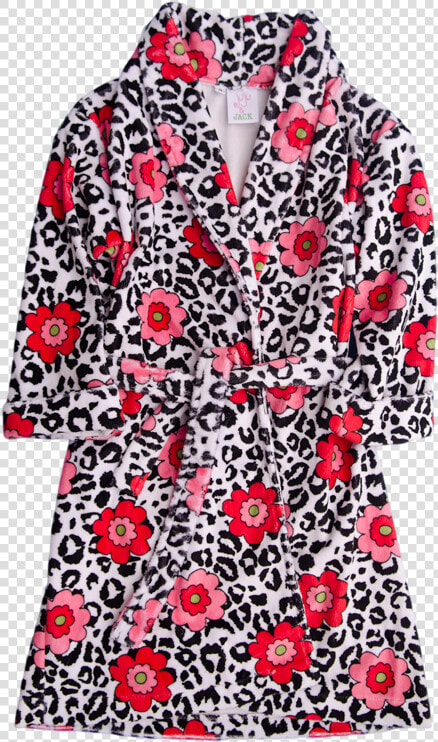 Juju  amp  Jack Leopard Rose Robe   Floral Design  HD Png DownloadTransparent PNG