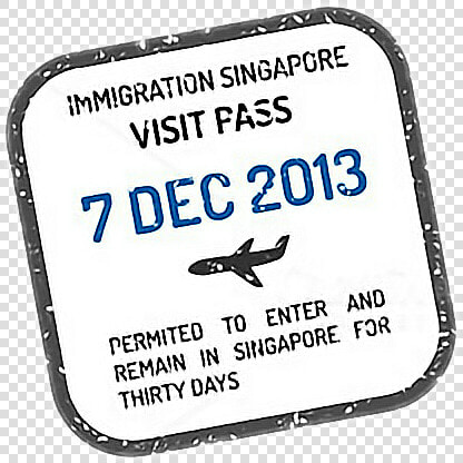  visa  visastamp  passport  travel  stamp  singapore   Ink  HD Png DownloadTransparent PNG