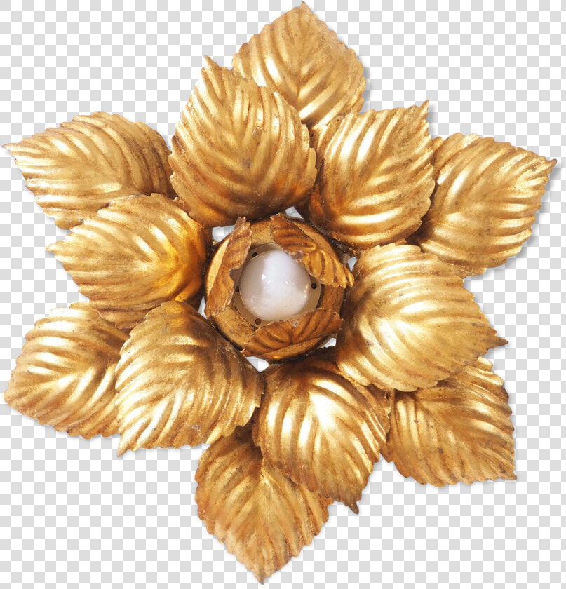 Golden Flower Wall Light Src Https   Artificial Flower  HD Png DownloadTransparent PNG