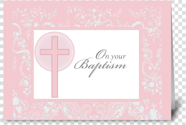 2790 Christening  Pink Lace  Baptism Greeting Card   Greeting Card  HD Png DownloadTransparent PNG