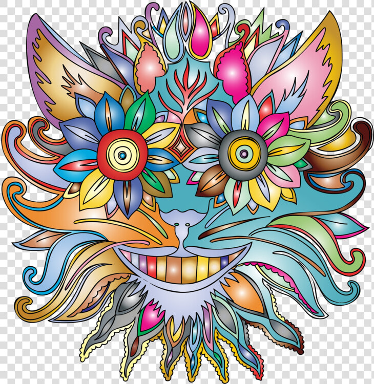 Transparent Creative Arts Clipart   Trippy Cat  HD Png DownloadTransparent PNG