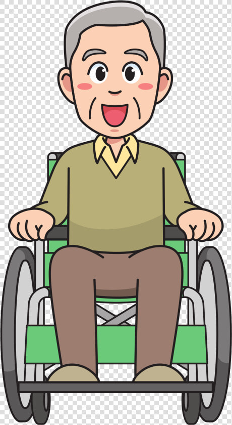 Grandfather Png Free Download   Cartoon Person In A Wheelchair  Transparent PngTransparent PNG