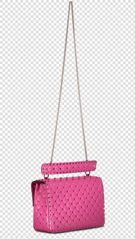 Rockstud Spike Large Shoulder Bag Pink Orchid   Png  Transparent PngTransparent PNG