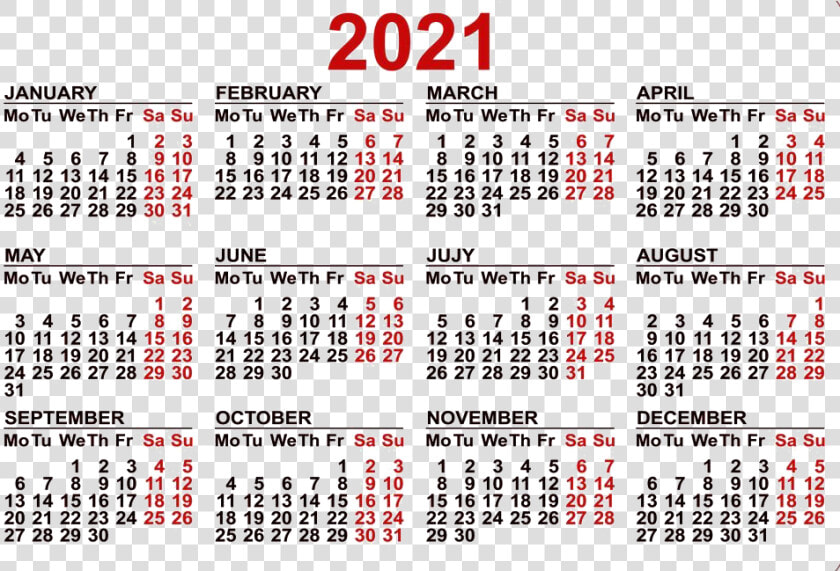 Calendar 2021 Png Pic   Calendario 2020 Numeros Grandes  Transparent PngTransparent PNG