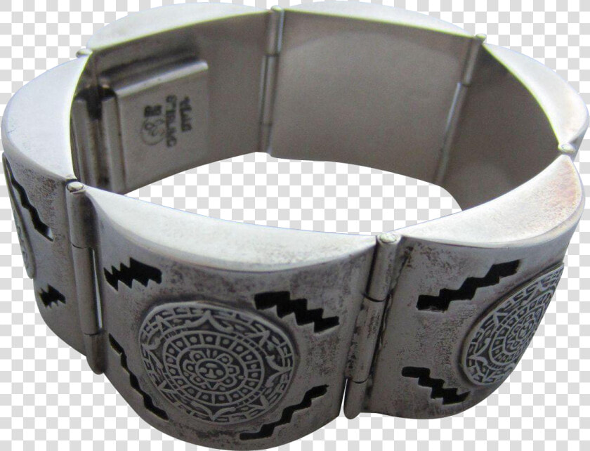 Aztec Calendar Shadow Box Signed Mexican Sterling Silver   Belt  HD Png DownloadTransparent PNG