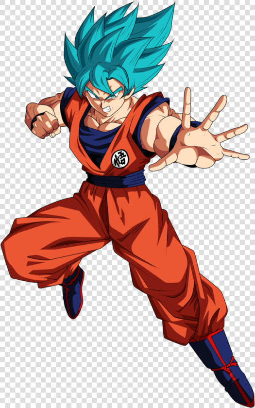 Goku Super Saiyan Blue Artwork   Goku Ssj Blue Dbs Broly  HD Png DownloadTransparent PNG