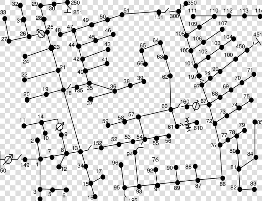 Ieee 123 Test Feeder  HD Png DownloadTransparent PNG