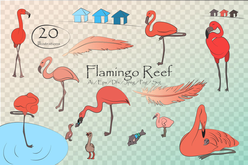 Flamingo Reef  Cute Flamingo S Clipart Example Image   Greater Flamingo  HD Png DownloadTransparent PNG