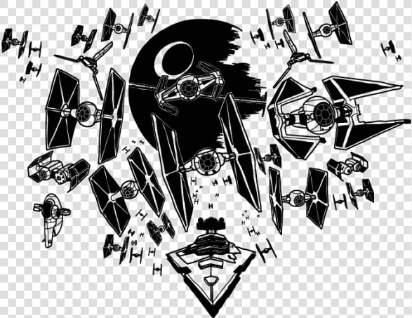 Drawing Spaceships Star Wars   Star Wars Naves Stencil  HD Png DownloadTransparent PNG