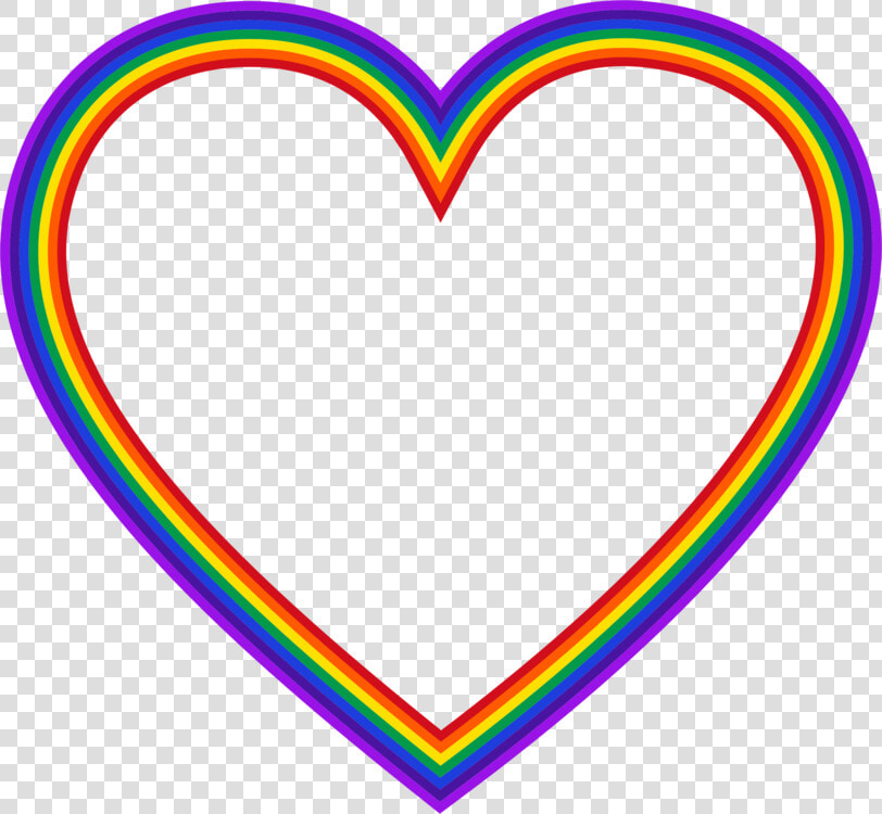 Heart love symmetry   Rainbow Heart Png Transparent  Png DownloadTransparent PNG