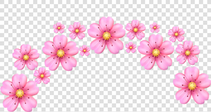  tumblr  flower  pink   Emoji Flower Crown Png  Transparent PngTransparent PNG